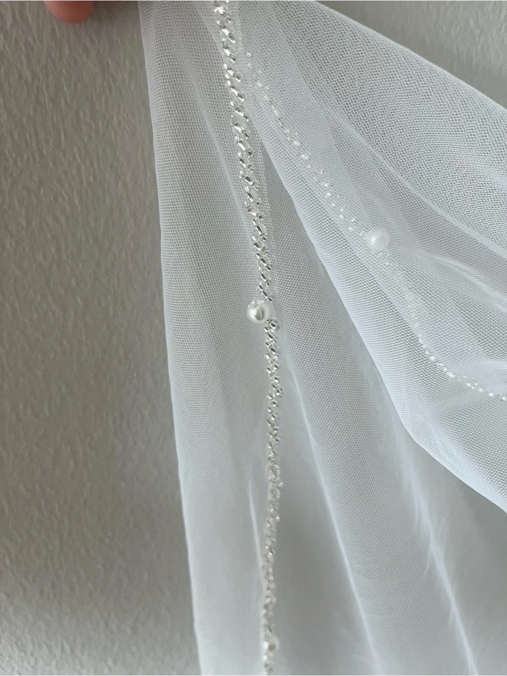 Beaded Bridal Veil 30” New - Picture 3 of 6